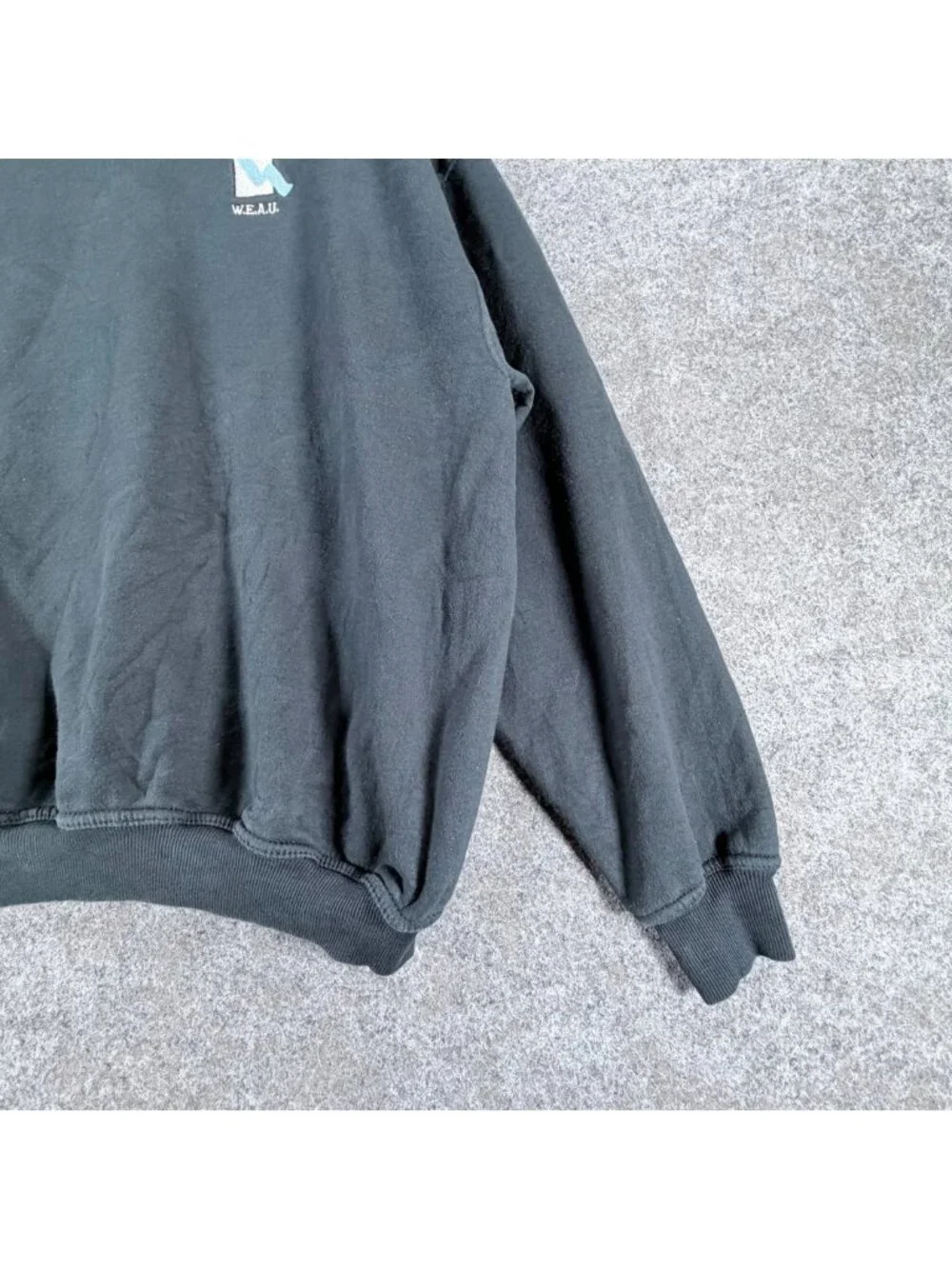 Vintage Jerzees‎ Z Class Sweatshirt Mens XL Charcoal Gray W.E.A.U. Embroidered